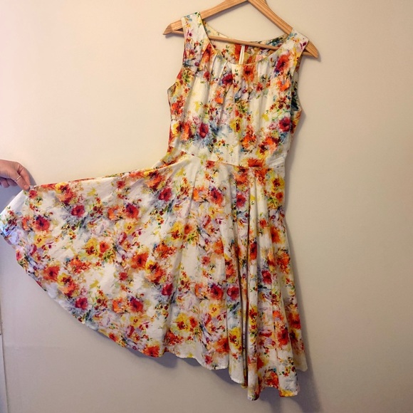 Annie 50 Floral Cocktail/Garden Dress - Picture 1 of 5